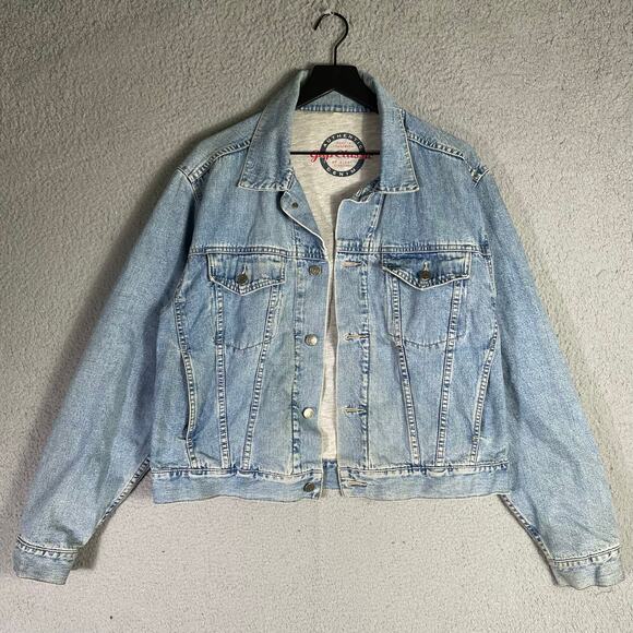 Vintage Gap Denim Jacket Women’s M Light Wash Hong Kong 90s Y2K Classic Fit - Picture 12 of 14